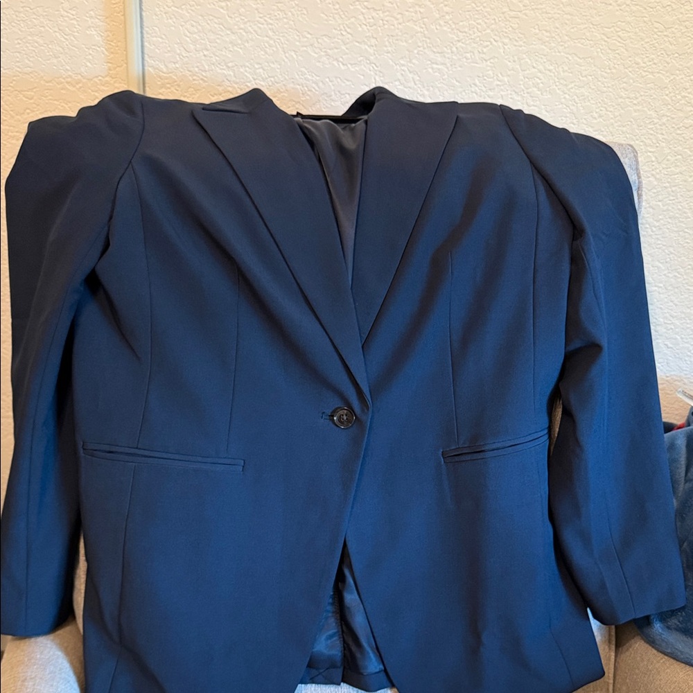 Banana Republic Dark Blue Women's Blazer Minimalist Classy with Lining Size 12 - Picture 12 of 13